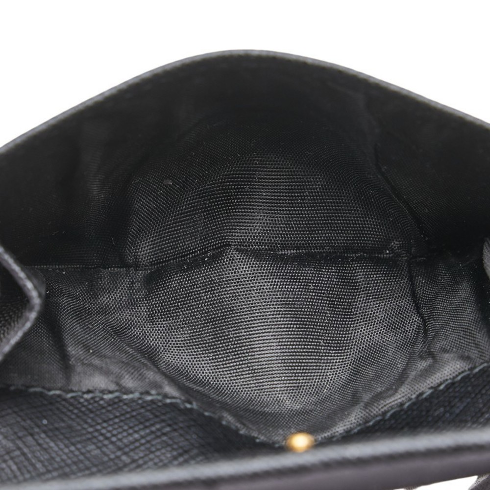 Prada Wallet Triangular Bifold Black Leather - image 7